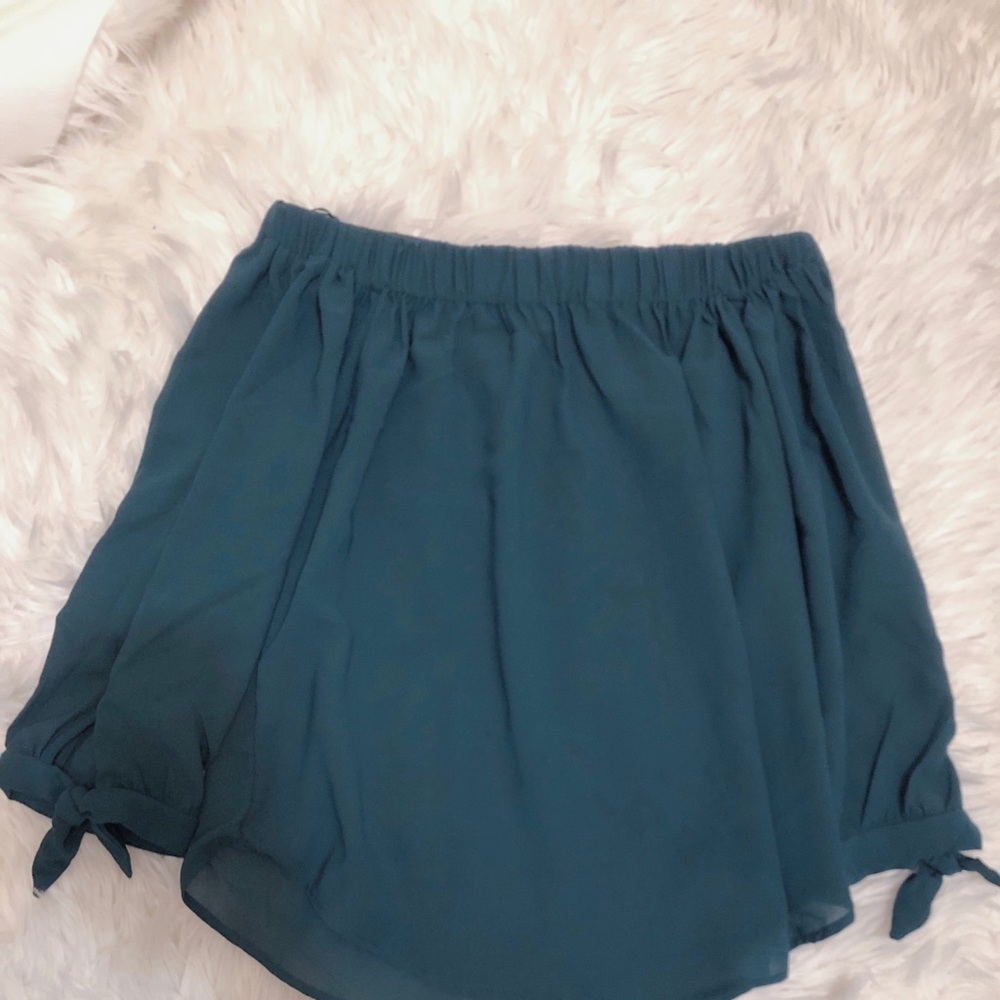 Teal off the shoulder top